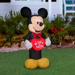 National Tree Company 42 in. Valentine's Inflatable Mickey Mouse with LED Lights