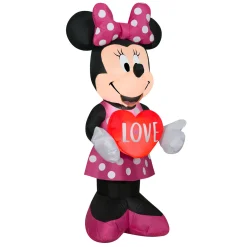 National Tree Company 42 in. Valentine's Inflatable Minnie Mouse