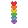 National Tree Company 63 in. Valentine's Stacked Rainbow Hearts Decoration with LED Lights