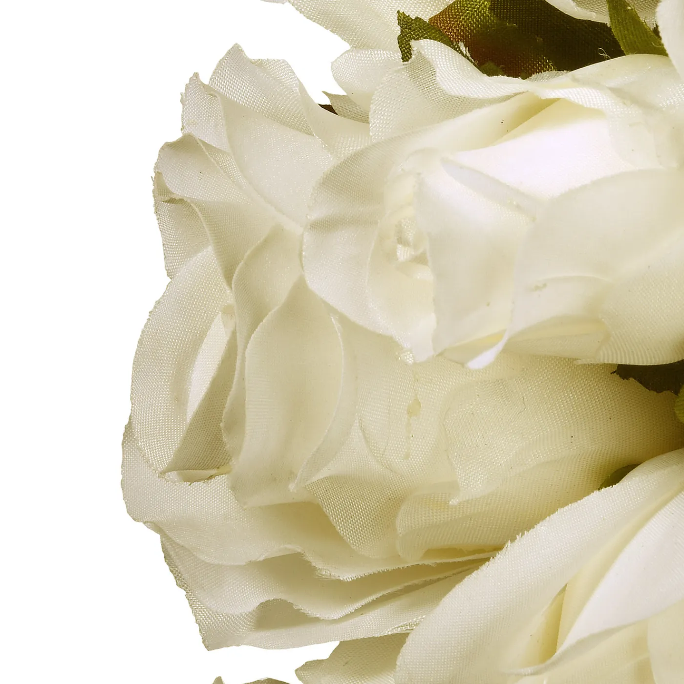 National Tree Company 18 in. Valentine's White Roses and Hydrangea Blooms Floral Wreath
