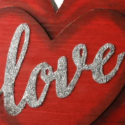 National Tree Company 14 in. Valentine's Wooden Heart Hanging Decoration