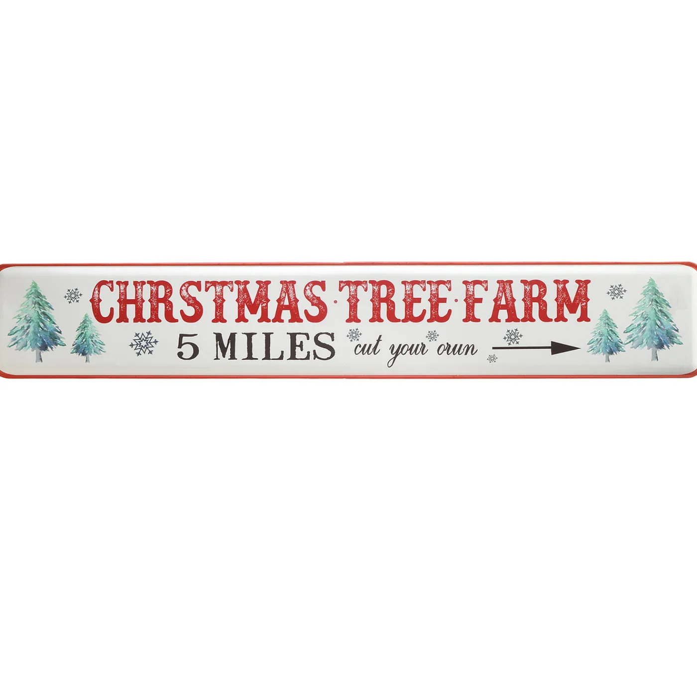 National Tree Company 47 in. Vintage Tree Farm Wall Sign