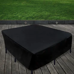 National Tree Company 96 in. Waterproof Patio Furniture Cover with Rope and Metal Buckles