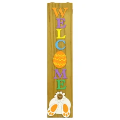 National Tree Company 43 in. Welcome Easter Sign Porch Decoration