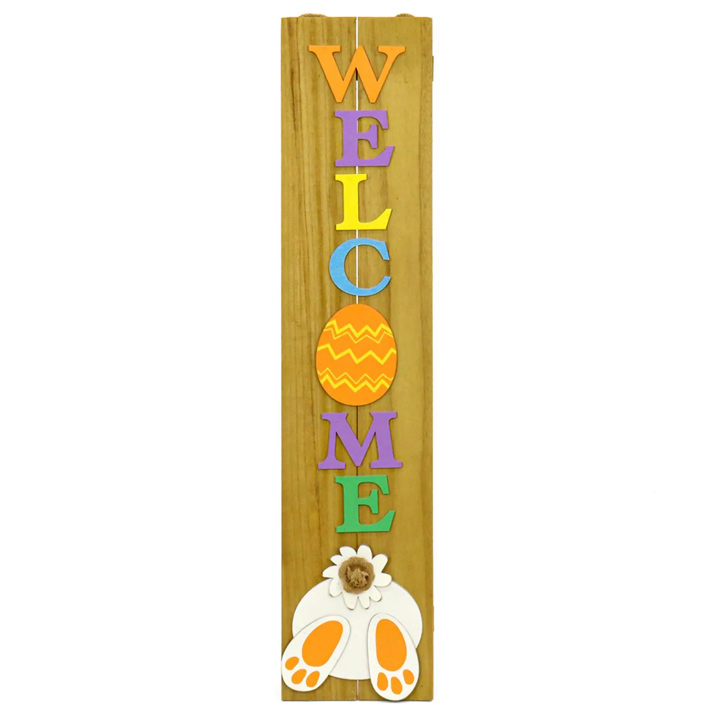 National Tree Company 43 in. Welcome Easter Sign Porch Decoration