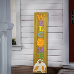 National Tree Company 43 in. Welcome Easter Sign Porch Decoration