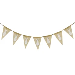 National Tree Company 70 in. White Easter Bunny Hanging Banner Decoration