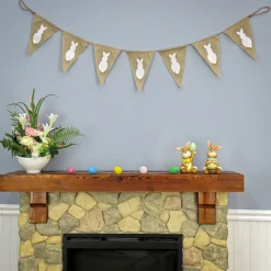 National Tree Company 70 in. White Easter Bunny Hanging Banner Decoration