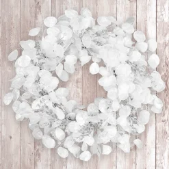 National Tree Company 24 in. Winter Frost White Wreath