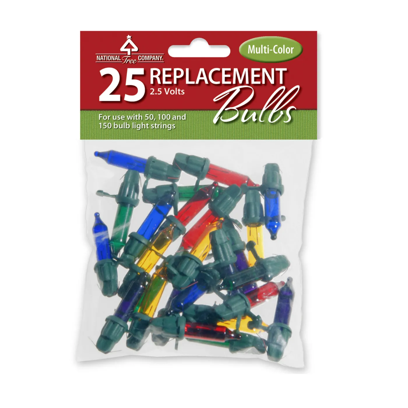 National Tree Company 2.5 Volts 25-Pack Multicolor Incandescent Replacement Bulbs