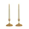 National Tree Company HGTV Home Collection Flameless Heritage Candle Pair, Natural Base
