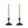 National Tree Company HGTV Home Collection Flameless Heritage Candle Pair, Black Base