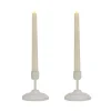 National Tree Company HGTV Home Collection Flameless Heritage Candle Pair, White Base