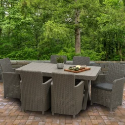 National Tree Company 7-Piece Antrim Collection All-Weather Wicker Finish Dining Set