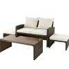 National Tree Company 4-Piece Norton Collection All-Weather Wicker Conversation Set