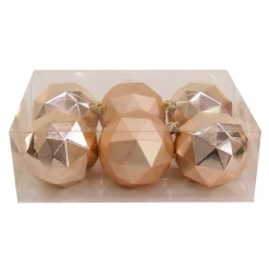 National Tree Company 6-Piece Shatterproof Geometric Silver Ornaments