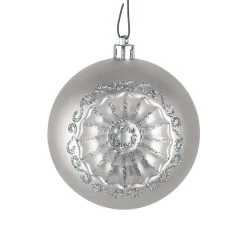 National Tree Company 6-Piece Shatterproof Glittering Silver Ornaments