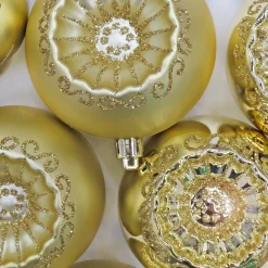 National Tree Company 6-Piece Shatterproof Glittering Gold Ornaments