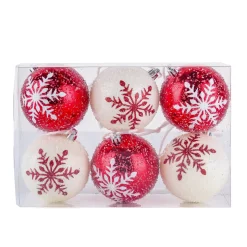 National Tree Company 6-Piece Shatterproof Snowflake Ornaments