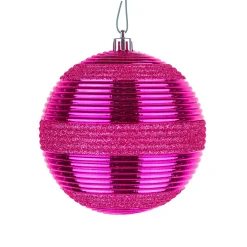 National Tree Company 4-Piece Shatterproof Swirling Pink Ornaments