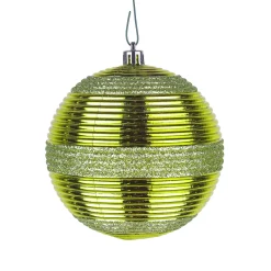National Tree Company 4-Piece Shatterproof Swirling Lime Green Ornaments