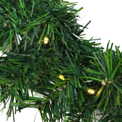 National Tree Company Pre-Lit Warm Welcome Assortment Set of 2 Entrance Trees, 1 Wreath