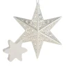 National Tree Company Scentsicles Decorative Ornament, Metal White Star, White Winter Fir with Refill