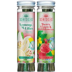 National Tree Company Scentsicles, 6pc Stick, 1 Lemon 'n Lilies/ 1 Berryvines & Wildflowers- 2 pack