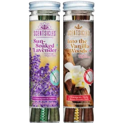 National Tree Company Scentsicles, 6pc Stick, 1 Sun-Soaked Lavender/1 Into the Vanilla Woods- 2 pack