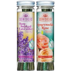 National Tree Company Scentsicles, 6pc Stick, 1 Sun-Soaked Lavender/1 Honeysuckle Rose- 2 pack