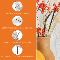 National Tree Company Scentsicles, 6pc Stick, Autumn 'n Apples & Pumpkin 'n Cider- 2 Pack