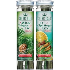 National Tree Company Scentsicles, 6pc Stick, White Winter Fir & O Christmas Tree- 2 Pack