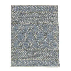 National Tree Company 5x7 ft. Cloud Blue Hand Woven Outdoor Rug