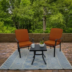 National Tree Company 4x6 ft. Cloud Blue Hand Woven Outdoor Rug