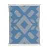National Tree Company 4x6 ft. Dusty Blue Hand Woven Outdoor Rug