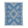 National Tree Company 5x7 ft. Dusty Blue Hand Woven Outdoor Rug