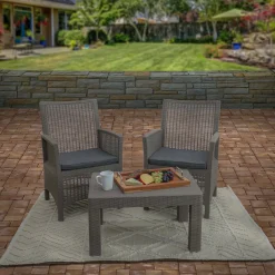 National Tree Company 5x7 ft. Sand Hand Woven Outdoor Rug