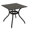 National Tree Company 32x32x30 in. Bourton Small Space Cast Aluminum Straight Mesh All-Weather Dining Table, Seats 4, Bourton Collection