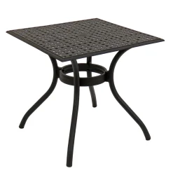 National Tree Company 32x32x30 in. Bourton Small Space Cast Aluminum Straight Mesh All-Weather Dining Table, Seats 4, Bourton Collection